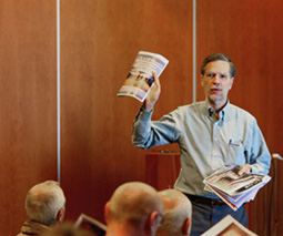 Nicholas Hellmuth lecturing at Slovenia, fine art giclee